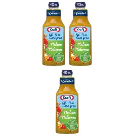 Kraft Fat Free Italian Salad Dressing, 425ml (3 Pack)