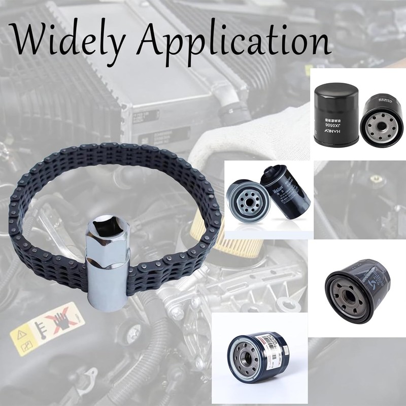 Automotive Oil Filter Chain Wrench Adjustable Oil Filter Wrench Double