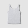 JAJU [JAJU] Women's Cotton Rib Tank Bra Camisole_Melange Grey