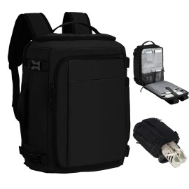 U.S Warehouse Multifunctional Large Capacity black Camping Backpack Lightweight Waterproof Outdoor Travel Backpack for Men Womencolor: 5006-Black, size: 33*29*44 cm