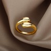 Rings for Women, Gold Plated Polished Water Drop Ring, Hypoallergenic