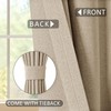Macochico 52" Wx108 L Pinch Pleated Linen Curtains 100% Light