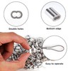YAMASO 200pcs 1/16" Aluminum Crimping Loop Sleeve, Cable Ferrule Wire
