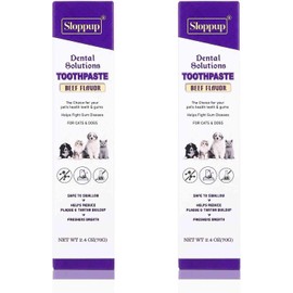 Toothpaste | Teeth Cleaning and Fresh Breath Dental Care for Chi-Poo and Other Mixed Breed Dogs | Soothes Inflamed Gums | Safe for Puppies | Vet Formulated 2 Pack (4.8 OZ)