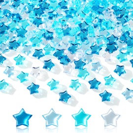 MAIBAOTA 500PCS Blue 3D Star Acrylic Gems