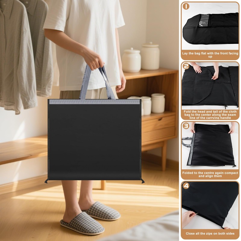 Aevcvok Pack of 4 Garment Bags Suit 180 x 60