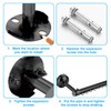Wonderjune 2 Pack Closet Rail Hanging Closet Rod Ceiling Clothes