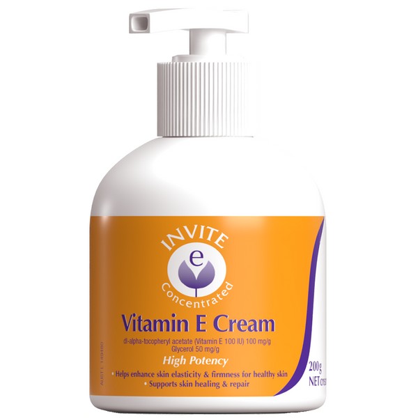 Invite E High Potency Vitamin E Cream Pump 200g