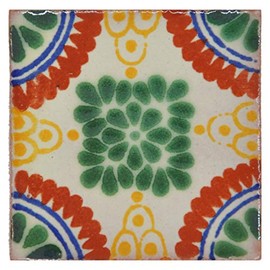 Tumia LAC Ceramic Mexican Tile – 5cm- Handmade and Ethically Traded Individual Tile