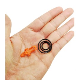 Fishing Hooks Keeper Fish Lure Bait Holders with 3 Size Elastic Rubber Rings for Worm Hooks and Treble Hook,5 Sets (Yellow-Green)