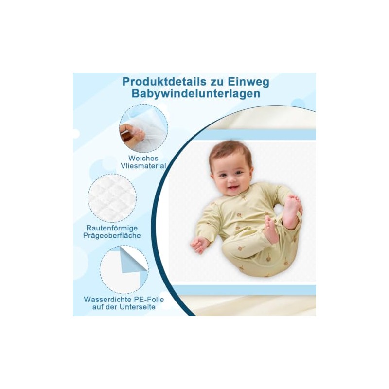 Disposable Baby Nappy Pads 60 x 60 cm Pack of