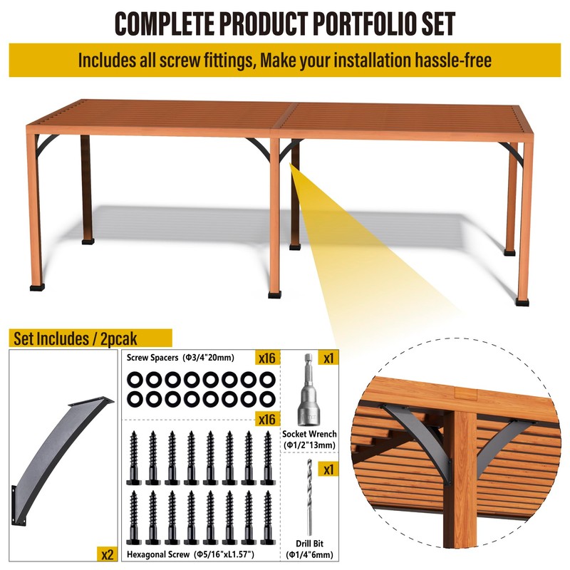 Heavy Duty 45 Degree Angle Support Bracket 2"×4" (Actual: 1.5"×3.2")