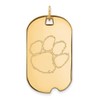 Clemson Large (3/4 Inch) Dog Tag (Gold Plated)