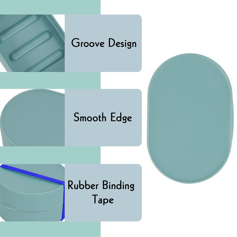 4 Pack Travel Soap Container Square and Round, Plastic Soap