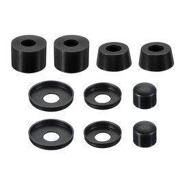 PATIKIL Skateboard Bushings, 90A PU Long-Board Truck Rebuild Kit Bushings Washers Pivot Cups for Outdoor Skateboard Parts, Black