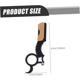 Mikinona 2pcs Vintage Manual Beard Razors Men's Styling Kit Stainless Steel Easy Travel Shaving Trimming Tool