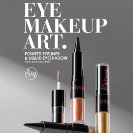 2-in-1 Eyeliner and Liquid Eyeshadow Pen – Dual-Ended Pen with Precise Matte Eyeliner & Shimmering Eyeshadow, Long-Lasting, Smudge-Proof Eye Makeup