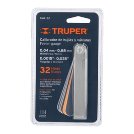 Truper CAL-32, Calibrador de 32 hojas std / mm, fabricadas en acero al manganesio