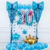 Ponmoo Balloons Numbers 11 Colour Gradient Blue, Giant Number 0