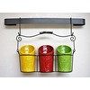 Kitchen Utensil Holder Set (4 Pieces) - 3 Ceramic Crocks