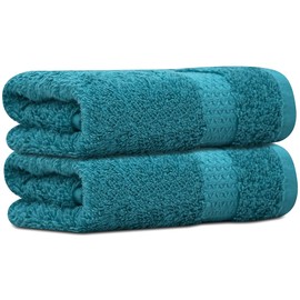 Towelogy Cotton Face Cloths Flannels – Hypoallergenic and Gentle on Skin Perfect for Daily Use Washcloths (2, Teal)