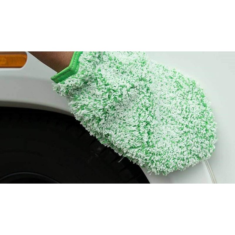 Jemako Cleaning Glove Long Pile Green Fibre Particularly Absorbent for