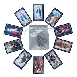 ESNOY Catholic Prayer Cards, Prayer Cards Catholic Saints Set of 10 Holy Prayer Cards, Catholic Religious Gifts for Women, Men, Mother, Father, Godfather, Godmother Gifts from Godson Goddaughter