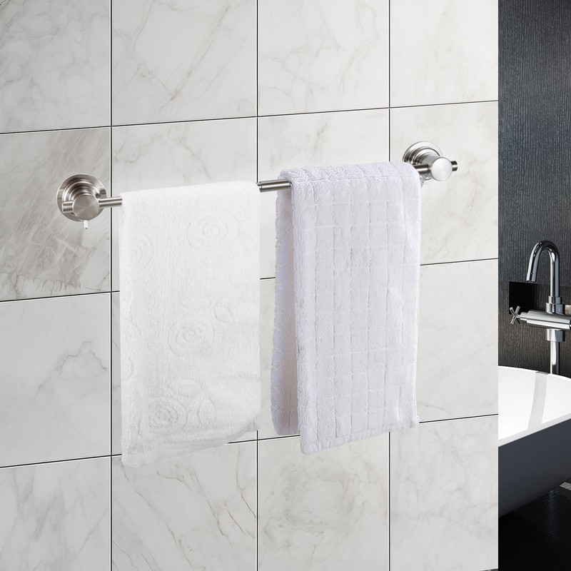 JiePai Extendable 17-28 inch Suction Cup Towel Bar,Bath Shower Towel