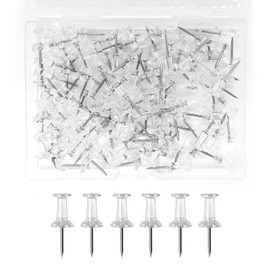 Drawing Pins Transparent Drawing Pins with Plastic Box Pin Board Pins for Cork Board, Maps, Photos, Home, Crafts, Wall Maps, Bulletin Board
