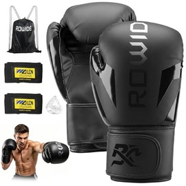 ROWIDE Guantes de Box, Adecuado para Hombres y Mujeres, Guantes de Boxeo para Boxeo, Artes Marciales Mixtas, Kickboxing, Peso 12, 14, 16 onzas