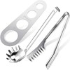 3 Pieces Spaghetti Spoon, Pasta Spoon Set, Stainless Steel Spaghetti