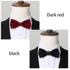 Classic Black Bow Tie for Men, Pre-Tied Satin Tuxedo Bowtie