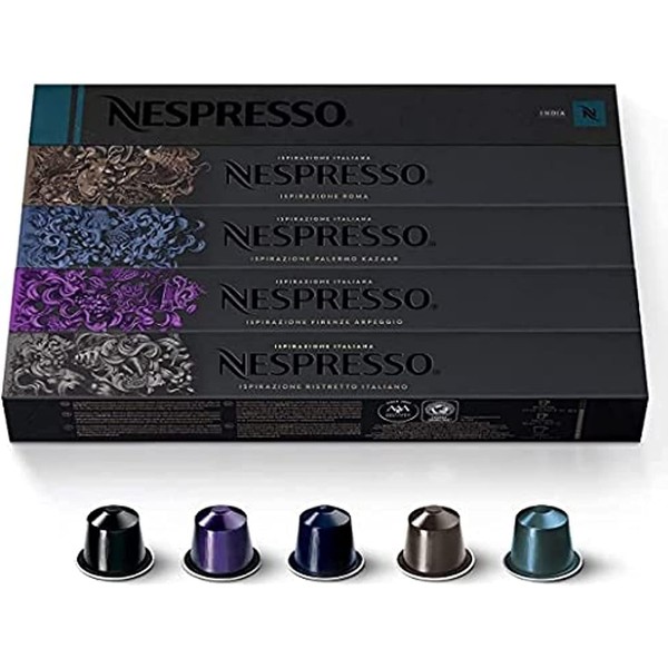 50 Nespresso Coffee Capsule Mixed Flavours ( 10 X INDIA,10