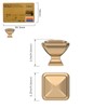 Amerdeco 10 Pack Champagne Bronze Square Kitchen Cabinet Knobs Cabinet