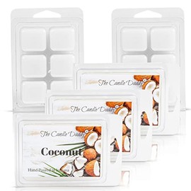 The Candle Daddy Coconut Scent - Maximum Scented Wax Cubes/Melts- 5 Packs -10 Ounces Total- 30 Cubes