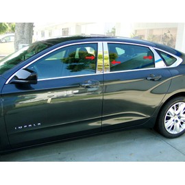 MaxMate Made in USA! Compatible with 2014-2020 Chevy Impala 6PC Stainless Steel Chrome Pillar Post Trim