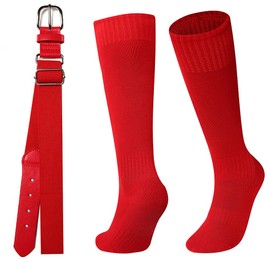 fjberrtsat Youth Combo Adjustable Baseball Socks & Softball Elastic Waist Belt for Youth Boys