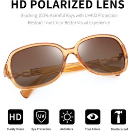 FEISEDY Gafas de sol polarizadas cuadradas Vintage para mujer 100% UV400 Gafas de sol de moda para conducción al aire libre B2526