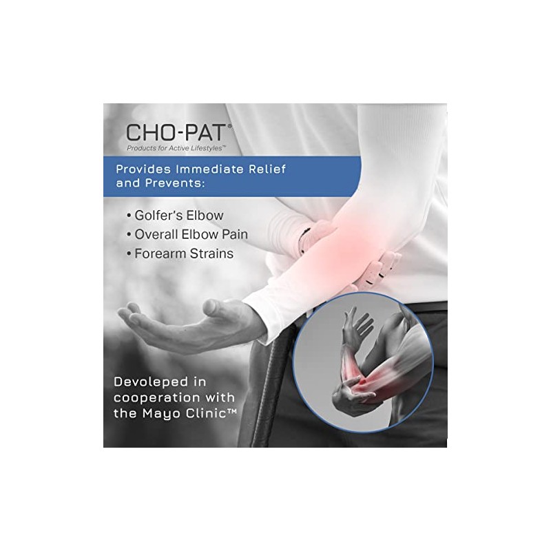 Cho-Pat Black Golfers Elbow Support, X-Large