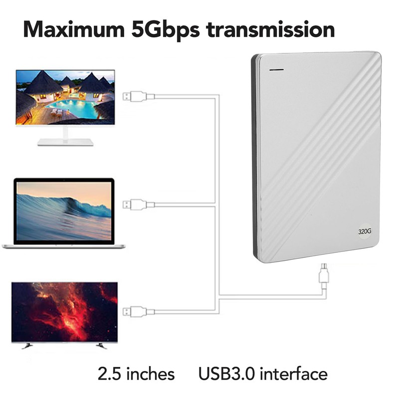 External Hard Drive Ultrathin 2.5 Inch USB 3.0 Aluminium Alloy