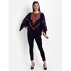 Zamour Indian Kashmiri Women's Poncho/Overcoat Hand Embroidery Paisley Work with