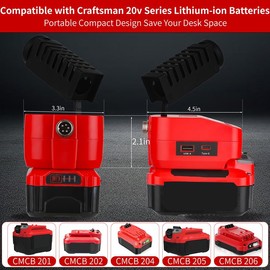 Fiihio Cordless Soldering Station Compatible with Craftsman 20V Battery, Portable Electric Soldering Iron with USB & Type C, Adjustable Temperature Soldering Iron Kit for DIY, Appliance Repair