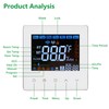 Wengart Digital Thermostat,AC230V Indoor Thermostatic Control,Weekly Programming,Colorful Display Suitable for