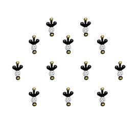 Comet Busters Beautiful Black Bindis With Stone (BIN1136)