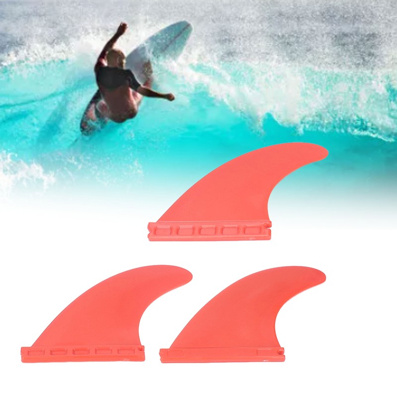 3Pcs Surfboard Fins PVC Thruster Fins Surfing Board Accessories for