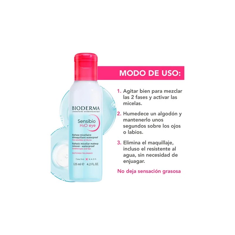 Sensibio H2o Eye Desmaquillante Bifásico Ojos 125ml Bioderma