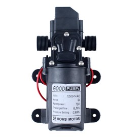 DIANQI Self Priming Pump Sprayer Pump Booster Water Pump 12v DC 70W 130psi Water Pressure Pump Home diaphragm pump for 4-6L/Min Connect to 20.6mm/0.81inch Pipe