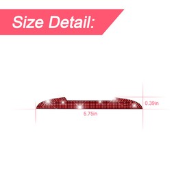 BLAU GRUN 4 PCS Bling Rhinestone Car Door Handle Scratch Protector, Universal for All Cars, Vehicles, SUVs, Car Side Rearview Mirror, Car Door Edge Guard, Car Exterior Accessories for Women Men (Red)