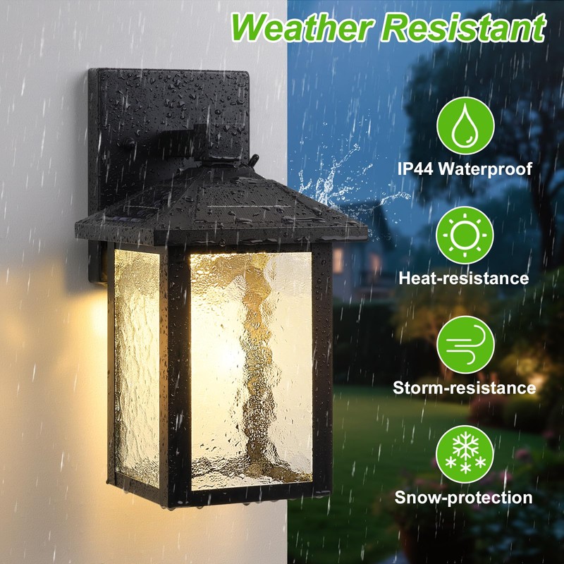 BesLowe Solar Wall Lights Outdoor, Aluminum Dusk to Dawn LED