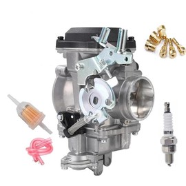 YJGZSVK CV40 Carburetor for Harley Davidson Sportster 883 XL883 1200 XL1200 Touring Dyna FXR FXD 1998-2016 Softail 1988-2017 27421-99C Carb with Throttle Cable 51" and Choke Cable